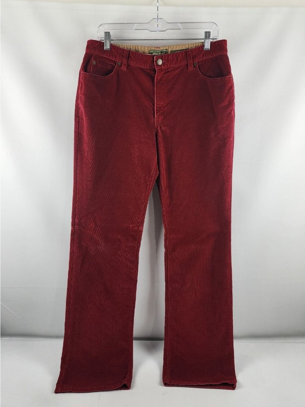 Eddie Bauer Wine Red Corduroy Boot Cut Pants